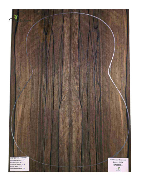 Set Malaysian Blackwood Konzertgitarre MB Exclusive Nr.170 | Maderas Barber