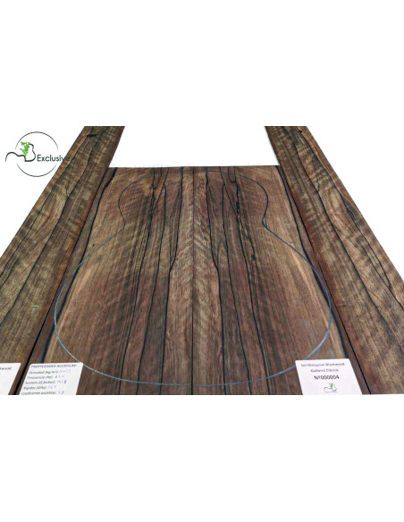 Set Malaysian Blackwood chitarra classica MB Exclusive n.170 | Maderas Barber