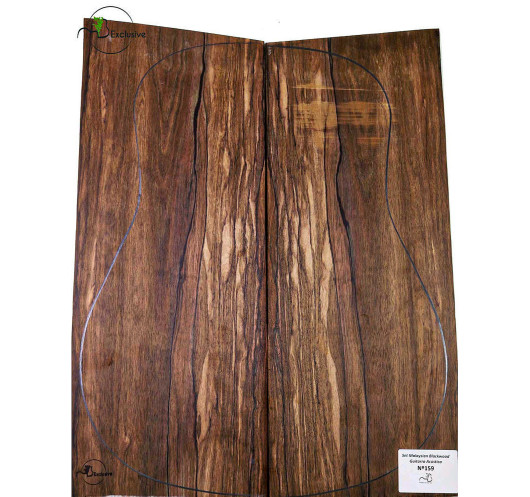 Jeu Malaysian Blackwood Guitare Acoustique MB Exclusive Nº159 |Maderas Barber