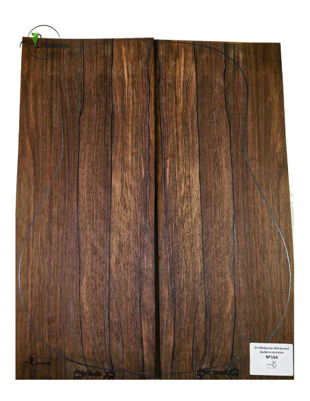 Jeu Malaysian Blackwood Guitare Acoustique MB Exclusive Nº164 |Maderas Barber
