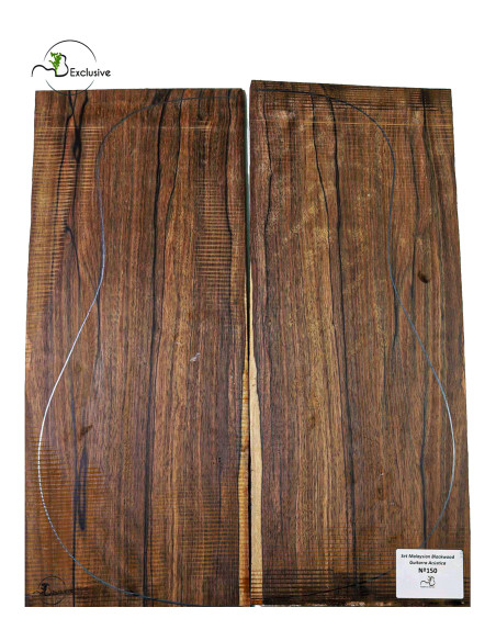 Jeu Malaysian Blackwood Guitare Acoustique MB Exclusive Nº150 |Maderas Barber