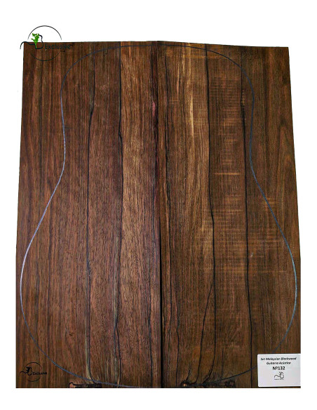Jeu Malaysian Blackwood Guitare Acoustique MB Exclusive Nº132 |Maderas Barber