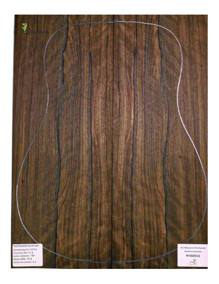 Set Malaysian Blackwood chitarra acustica MB Exclusive n.180| Maderas Barber