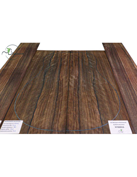 Set Malaysian Blackwood chitarra acustica MB Exclusive n.180| Maderas Barber