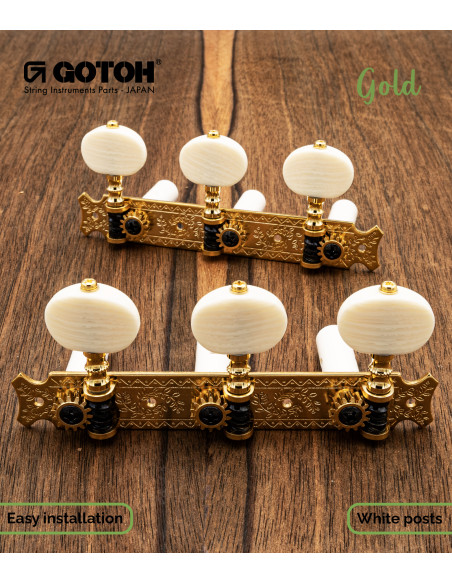 Clavijero Gotoh Guitarra Clásica Oro 35G620/2M-GG | Maderas Barber
