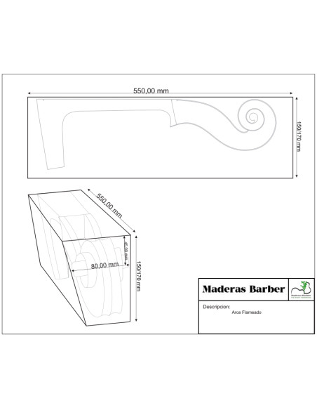Manche Violoncelle Érable Ondé 2ème | Maderas Barber