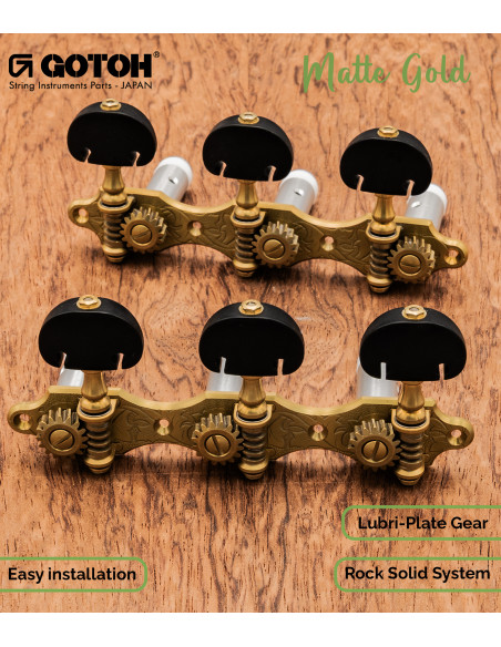 Gotoh Tuning Machine 35AR510QC/KB-MTG Classical Guitar | Maderas Barber
