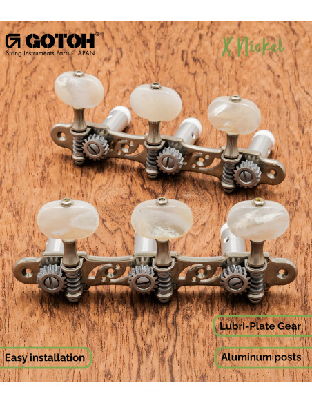 Mécanique Gotoh X Nickel 35AR510S/M-XN Guitare Classique | Maderas Barber