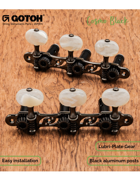 Meccanica Gotoh chitarra classica Cosmo 35ARB510S/M-CK | Maderas Barber