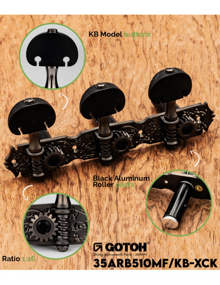 Mechanik Gotoh 35ARB510MF/KB Konzertgitarre | Maderas Barber
