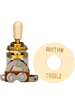 Gold toggle switch 3-way Boston® | Maderas Barber