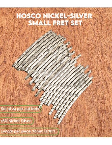 Trastes Hosco Alpaca Small 18 % HV200 Set 24 | Maderas Barber