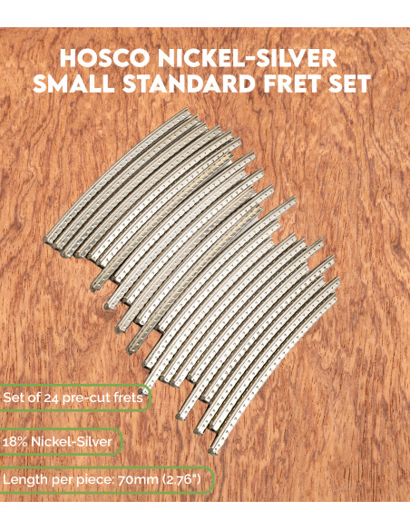 Trastes Hosco Alpaca Small Standard 18 % HV200 Set 24 | Maderas Barber