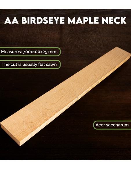 Manico acero occhio di pernice AA 700 × 85 × 25 mm | Maderas Barber