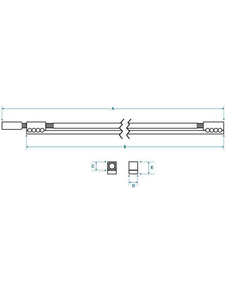 Truss Rod à Double Action Hybride Titane 440 mm Guitare Acoustique | Maderas Barber