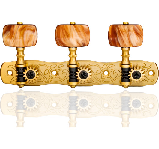 Mécaniques Gotoh 35G1800/1R-SBC5 - Laiton Poli - Boutons Cuivre Nacré
