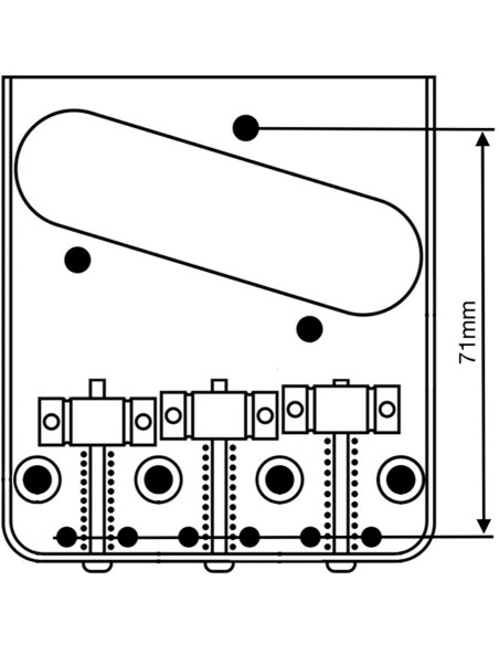 Vega-Trem VT2ND Teletrem Classic Chrome Tremolo for Telecaster-Style Guitars | Maderas Barber