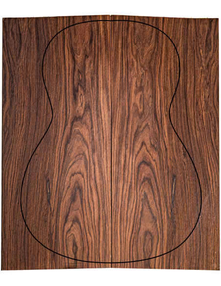 Fondos de Pau Ferro FSC 100% 2ª para guitarra acústica con veta uniforme y color estable