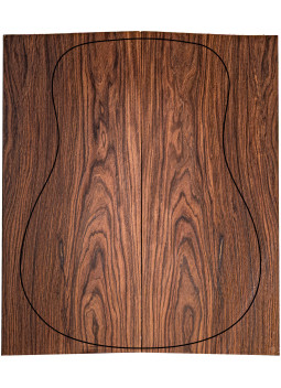 Fondos de Pau Ferro FSC 100% 1ª para guitarra acústica con veta equilibrada y ligera figura natural