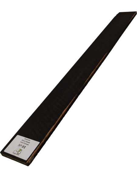 Diapasón de Ébano Rizado 720x75x9 mm MB Exclusive Nº1, vista completa
