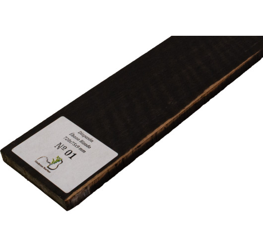 Curly Ebony Fingerboard 720x75x9 mm MB Exclusive No.1, natural curl detail