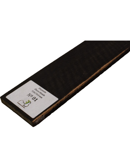 Curly Ebony Fingerboard 720x75x9 mm MB Exclusive No.1, natural curl detail