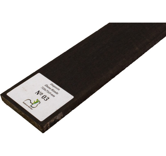 Diapasón de Ébano Rizado 720x75x9 mm MB Exclusive Nº3, detalle del rizo natural