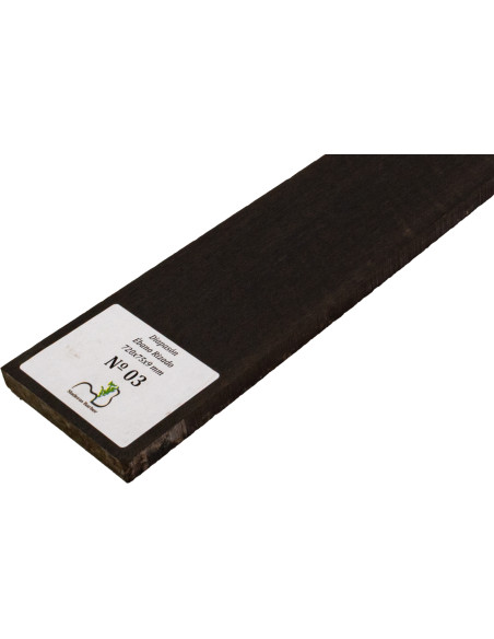 Touche en ébène ondé 720x75x9 mm MB Exclusive N°3, détail du grain ondé