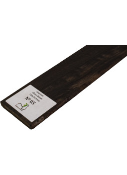 Diapasón de Ébano Rizado 720x75x9 mm MB Exclusive Nº5, detalle del rizo natural