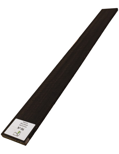 Diapasón de Ébano Rizado 720x75x9 mm MB Exclusive Nº6, vista completa