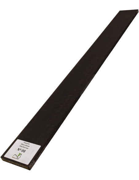 Diapasón de Ébano Rizado 720x75x9 mm MB Exclusive Nº8, vista completa