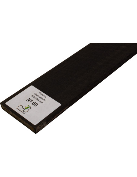 Touche en ébène ondé 720x75x9 mm MB Exclusive N°8, détail du grain ondé
