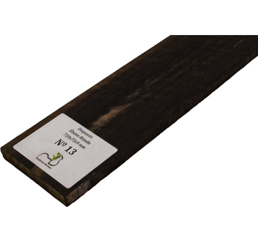 Diapasón de Ébano Rizado 720x75x9 mm MB Exclusive Nº13, detalle del rizo natural