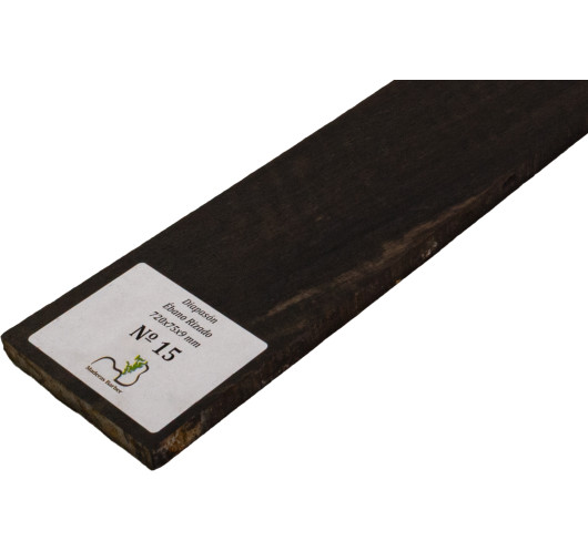 Diapasón de Ébano Rizado 720x75x9 mm MB Exclusive Nº15, detalle del rizo natural