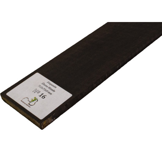 Diapasón de Ébano Rizado 720x75x9 mm MB Exclusive Nº16, detalle del rizo natural