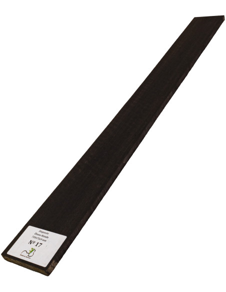 Diapasón de Ébano Rizado 720x75x9 mm MB Exclusive Nº17, vista completa