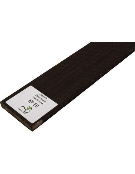 Diapasón de Ébano Rizado 720x75x9 mm MB Exclusive Nº18, detalle del rizo natural