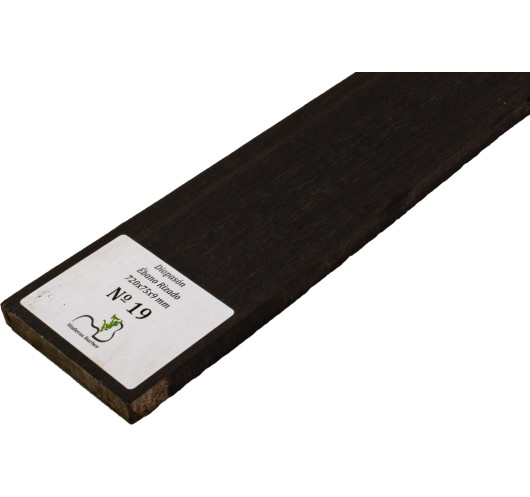 Diapasón de Ébano Rizado 720x75x9 mm MB Exclusive Nº19, detalle del rizo natural