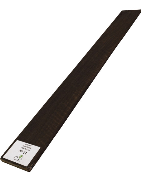 Diapasón de Ébano Rizado 720x75x9 mm MB Exclusive Nº21, vista completa