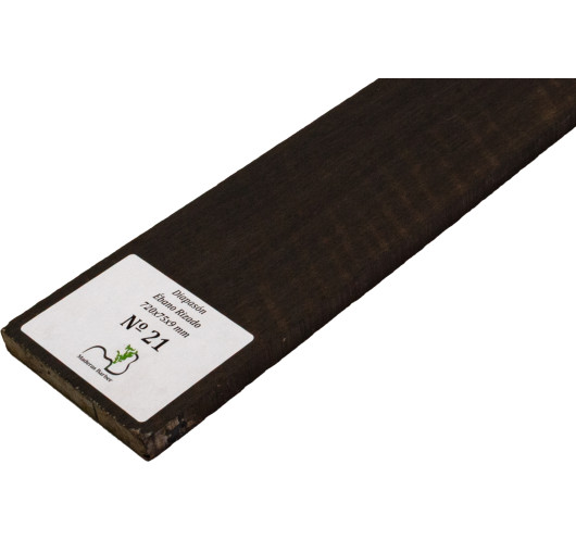 Curly Ebony Fingerboard 720x75x9 mm MB Exclusive No.21, natural curl detail
