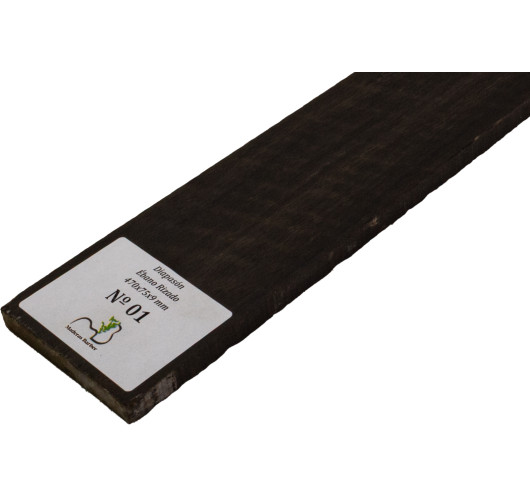 Touche en ébène ondé 470x75x9 mm MB Exclusive N°1, détail du grain ondé