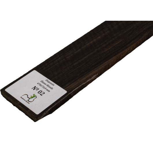Curly Ebony Fingerboard 470x75x9 mm MB Exclusive No.2, natural curl detail
