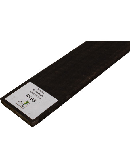 Curly Ebony Fingerboard 470x75x9 mm MB Exclusive No.3, natural curl detail