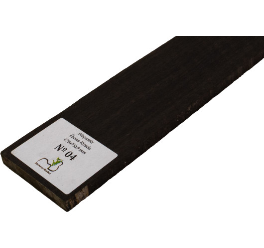 Diapasón de Ébano Rizado 470x75x9 mm MB Exclusive Nº4, detalle del rizo natural
