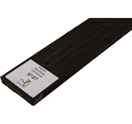 Curly Ebony Fingerboard 470x75x9 mm MB Exclusive No.7, natural curl detail