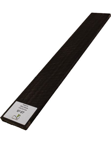 Diapasón de Ébano Rizado 470x75x9 mm MB Exclusive Nº7, vista completa