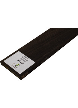 Diapasón de Ébano Rizado 470x75x9 mm MB Exclusive Nº8, detalle del rizo natural