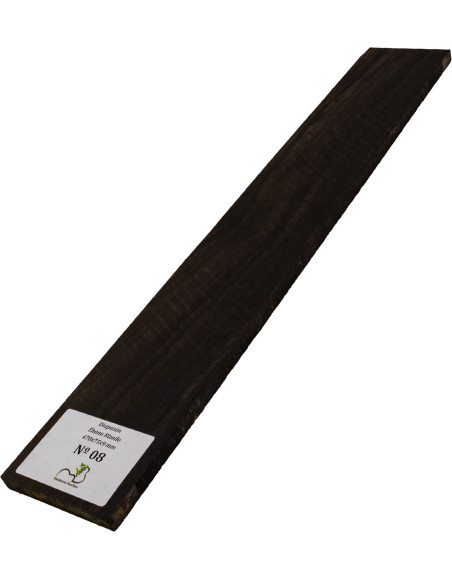 Diapasón de Ébano Rizado 470x75x9 mm MB Exclusive Nº8, vista completa
