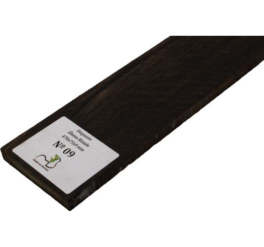 Touche en ébène ondé 470x75x9 mm MB Exclusive N°9, détail du grain ondé