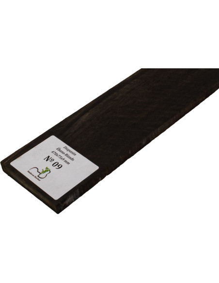 Diapasón de Ébano Rizado 470x75x9 mm MB Exclusive Nº9, detalle del rizo natural